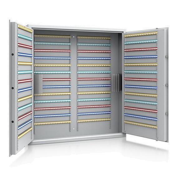 Schlüsseltresor doppelflüglig, 200 mm tief, für 780 Schlüssel